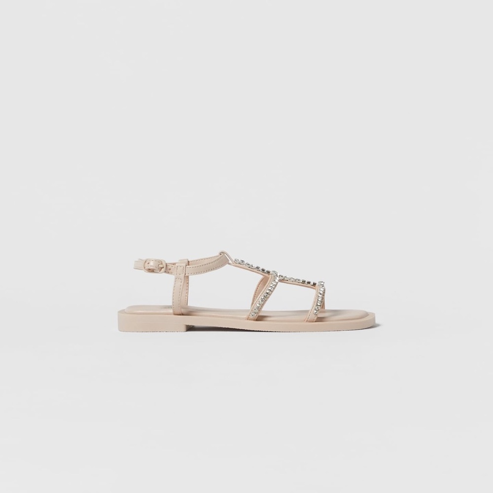 ZARA - GIRL’S JEWEL STRAPPY SANDAL - SIZE 13 1/2